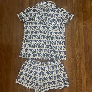 roller rabbit blue monkey polo women’s xs